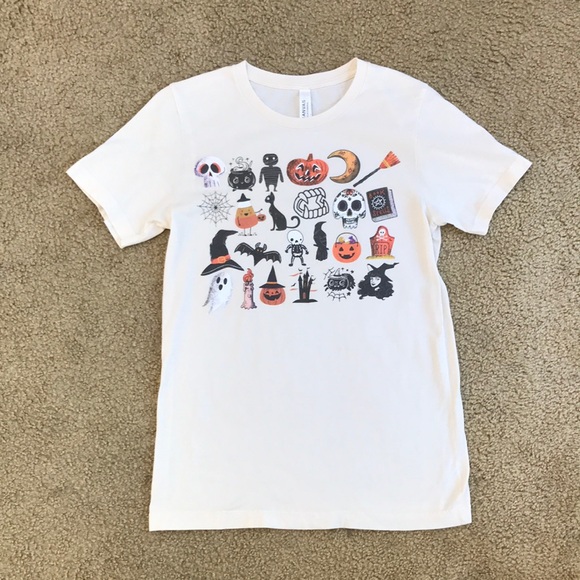 Bella Canvas Tops - Cute Spooky Halloween Graphic Tee - Unisex S